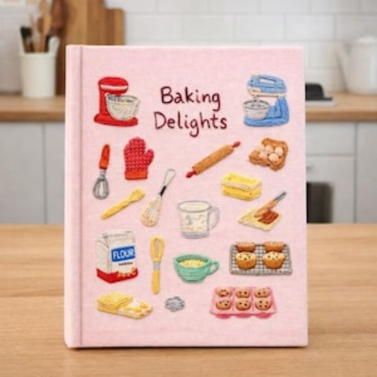 Personalized Recipe Notebook, My Recipes Hand Embroidered Notebook