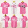 Custom Pink Baseball Jersey, Personalized Name Number Shirt, Team Uniform, Baseball Style  Shirt Gift, Team Baseball Matching Pink Shirt
