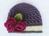 Picture of PDF CROCHET PATTERN - Briar Rose Beanie - crochet hat, baby girl hat, crochet tutorial, toddler hat, hat with flower