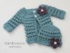 Picture of CROCHET PATTERN - Mini Miss Cardigan & Beanie - 4 sizes included, PDF baby girl preemie hat sweater clothing  baby shower gift