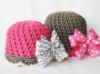 Picture of Hat CROCHET PATTERN - Bow-tastic Beanie & hair bow tutorial - Instant Download, crochet hat pattern, for girls, baby hat pattern, baby girl