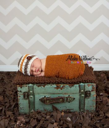Picture of Crochet Hat PATTERN - The Carter Beanie - baby photo prop accessories crochet beanie instant download PDF photography prop