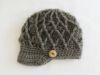 Picture of CROCHET PATTERN - Diamond Cap - 5 sizes PDF baby cap newborn baby girl baby boy brim hat
