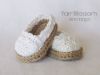 Picture of CROCHET PATTERN Baby Girl Espadrille Shoes (4 sizes included from 0-12 months) Instant Download PDF digital pattern
