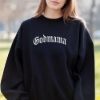 Picture of Embroidered Godmother Sweatshirt, Gift for Godmother Proposal, Baptism Day Gift, Godmother Hoodie, Godmother To Be Crewneck, God Mother Gift