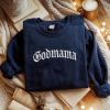 Picture of Embroidered Godmother Sweatshirt, Gift for Godmother Proposal, Baptism Day Gift, Godmother Hoodie, Godmother To Be Crewneck, God Mother Gift