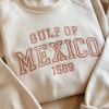 Picture of Embroidered Gulf of Mexico sweatshirt, Gulf Coast Shirt, Mexican Beach Crewneck, Gulf of Mexico Gift