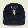 Picture of Embroidered Penguins Resist Hat, Protest Penguins Tshirt, Embroidered Penguins Against Tariffs, Subtle FDT Resistance, Funny Democrat Hat