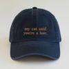 Picture of Embroidered My Cat Said You're A Hoe Pigment Dyed Hat, Cat Lover Unisex Hat, Funny Cat Mom Hat, Cat Lover Gift, Cat Mom Gift, Sacarsm Hat