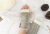 Picture of CROCHET PATTERN - Snowfall Fingerless Gloves - crochet mittens, crochet gloves, winter gloves, women's gloves, pattern, PDF digital download