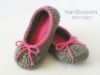 Picture of Slippers CROCHET PATTERN -Mommy and Me Slippers- (23 shoe sizes) house slippers shoes baby booties slipper patterns PDF Instant Download
