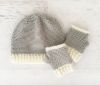 Picture of CROCHET PATTERN - Aspen Beanie and Gloves - fingerless gloves crochet hat wrist warmers mittens toddler child adult sizes instant download