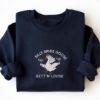 Picture of Embroidered Funny Goose Bride Gett'n Loose Sweatshirt, Funny Wedding Gift, Funny Sweatshirt For Bride, Bachelorette Crewneck, Magrita Shirt