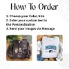 Picture of Embroidered Custom Pet Portrait Sweatshirt, Custom Dog From Photo Embroidery, Personalized Pet Hoodie, Gift For Dog Mom, Cat Mom Sweatshirt