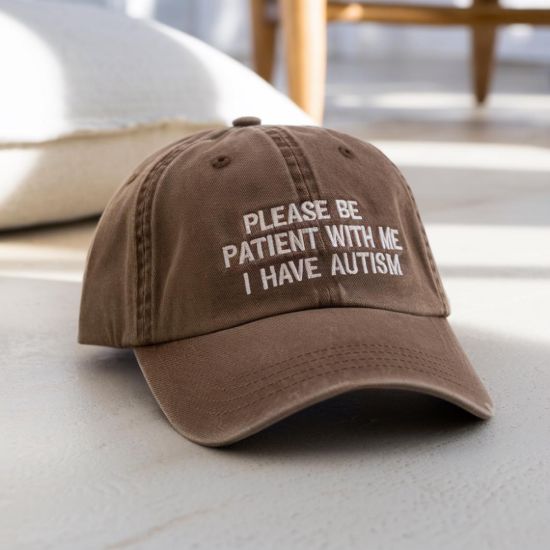 Picture of Please Be Patient I Have Autism Embroidered Hat, Autism Awareness Hat, Autistic Children, Autistic Adults