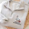 Picture of Embroidered ER Nurse Funny Goose Quarter Zip Sweater, Honk if It's An Emergency, ER Nurse, Nurse  Goose, Funny Emergency Department