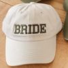 Picture of Embroidered Camp Bachelorette Hat, Personalized Bachelorette Party Cap, Bridal Party Gift, Bridal Shower Gift, Bridesmaid Gifts