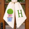 Picture of Willow Topiary Embroidery Sash Wreath Door, Chinoiserie Willow Tree Embroidery Embroidery Sash, Tree Decor Home Embroidered Personalized