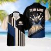 Picture of Personalized Retro Bowling Hawaiian Shirt, Custom Name Button Down Shirt, Matching Bowling Team Shirt, Bowling Lover Gift, Bowler Shirts