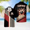 Picture of Personalized Retro Bowling Hawaiian Shirt, Custom Name Button Down Shirt, Matching Bowling Team Shirt, Bowling Lover Gift, Bowler Shirts