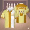 Picture of Custom Bowling Shirt Personalized Name Retro Hawaiian Bowling Shirt Team Matching Bowling Shirt Bowler Gift Bowling League Shirt Family