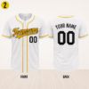 Picture of Custom Yellow Black Baseball Jersey, Personalized Name Number Shirt, Team Uniform, Baseball Style  Shirt Gift, Team Baseball Matching Shirt