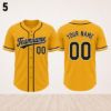 Picture of Custom Yellow Black Baseball Jersey, Personalized Name Number Shirt, Team Uniform, Baseball Style  Shirt Gift, Team Baseball Matching Shirt