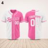 Picture of Custom Pink Baseball Jersey, Personalized Name Number Shirt, Team Uniform, Baseball Style  Shirt Gift, Team Baseball Matching Pink Shirt