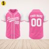 Picture of Custom Pink Baseball Jersey, Personalized Name Number Shirt, Team Uniform, Baseball Style  Shirt Gift, Team Baseball Matching Pink Shirt
