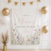 Picture of Custom Wedding Banner Wildflower Bridal Shower Decorations Bride in Bloom Boho Bridal Shower Backdrop Wedding Shower Banner Custom Sign
