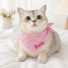 Picture of Personalized Embroidered Pet Bandana, Custom Embroidered Dog Bandana with Name, Custom Cat Scarf, Cute Pet Accessories, Cat Gift Idea