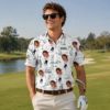 Picture of Custom Face Golfer Hawaiian Shirt, Personalized Golf Vacation Aloha Shirt, Funny Beach Outfit, Golf Lover Gift for Men Women, Father Day