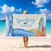 Picture of Personalized Beaching Not Teaching Beach Towel, Custom Teacher Summer Towel, Teacher Vacation Gift, Pool Towel for Women,Teacher Beach Towel