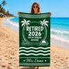 Picture of Personalized Retired 2026 Beach Towel, Personalized Retirement Beach Towel, Custom Retirement Gift, Not My Problem Anymore, Beach Sea Towel