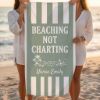 Picture of Beaching Not Charting Beach Towel, Personalized Nurse Beach Towel, Custom Nurse Summer Towel, Pool Towel Gift for Nurses, Nurse Summer Gift