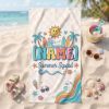 Picture of Personalized Kids Summer Beach Towel, Custom Name Beach Towel for Kids, Summer Squad Pool Towel, Cute Surf Beach Gift, Retro Beach Towel