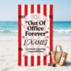 Picture of Personalized Retirement Beach Towel, Custom Out Of Office Forever Pool Towel, Funny Vacation Towel, Coworker Retirement Gift, Retired Towel