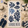 Picture of Custom Coastal Beach Towel for Kids & Adults, Personalized Ocean Towel, Nautical Pool Towel, Summer Vacation Gift, Beach Towel Sea Animals
