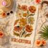 Picture of Personalized Floral Beach Towel, Custom Name Retro Flower Towel, Boho Botanical Pool Towel, Summer Beach Gift for Women, Retro Floral Towel