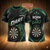 Picture of Custom Dart Shirt, Personalized Darts Jersey, Born To Dart Shirt, Dart Player Gift, Custom Name Dart Team Jersey, Dart Matching Shirt