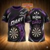 Picture of Custom Dart Shirt, Personalized Darts Jersey, Born To Dart Shirt, Dart Player Gift, Custom Name Dart Team Jersey, Dart Matching Shirt