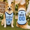 Picture of Custom Dog Wedding Jersey, Personalized Pet Shirt, My Humans Are Married Dog Outfit, Ring Bearer Dog Clothes, Wedding Pet Apparel Engagement