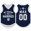 Picture of Custom Dog Wedding Jersey, Personalized Pet Shirt, My Humans Are Married Dog Outfit, Ring Bearer Dog Clothes, Wedding Pet Apparel Engagement