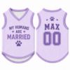 Picture of Custom Dog Wedding Jersey, Personalized Pet Shirt, My Humans Are Married Dog Outfit, Ring Bearer Dog Clothes, Wedding Pet Apparel Engagement