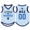 Picture of Custom Dog Wedding Jersey, Personalized Pet Shirt, My Humans Are Married Dog Outfit, Ring Bearer Dog Clothes, Wedding Pet Apparel Engagement