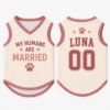 Picture of Custom Dog Wedding Jersey, Personalized Pet Shirt, My Humans Are Married Dog Outfit, Ring Bearer Dog Clothes, Wedding Pet Apparel Engagement