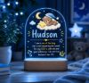 Picture of Personalized Christian Night Light for Boys, Custom Acrylic LED Lamp Name, Son of the King Bible Verse Light, Nursery Decor Gift Birthday