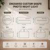 Picture of Personalized Baptism Night Light for Boys, Custom Acrylic LED Lamp with Name & Baptism Date, Christian Nursery Decor, Baby Baptism Gift
