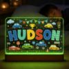 Picture of Personalized Car Night Light for Boys, Custom Name LED Lamp, Vehicle Nursery Decor, Cars Bedroom Light, Toddler Boy Birthday Gift Acrylic