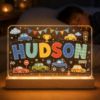 Picture of Personalized Car Night Light for Boys, Custom Name LED Lamp, Vehicle Nursery Decor, Cars Bedroom Light, Toddler Boy Birthday Gift Acrylic